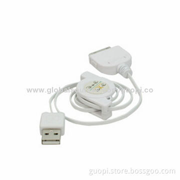 Retractable data cable for iPhone